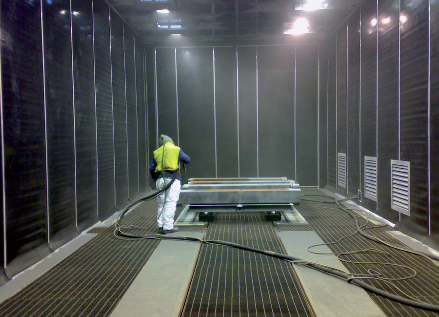 sabbiatura a getto libero Camit