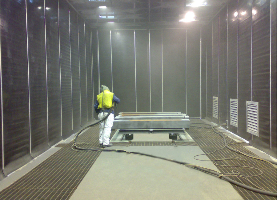 sabbiatura a getto libero Camit